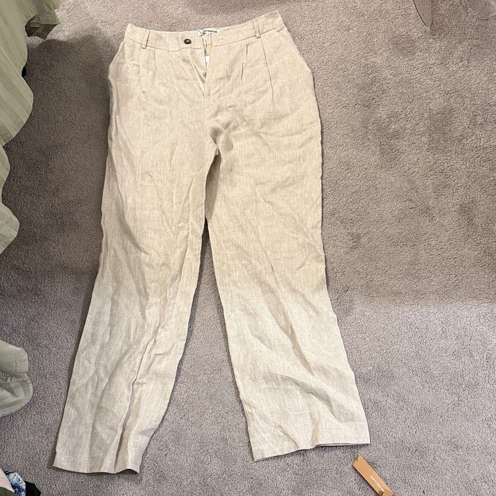 Reformation Women's Cream Trousers
